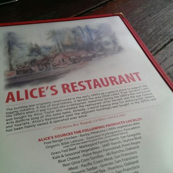 Alice's Restaurant - Diners Near Me - Woodside, California