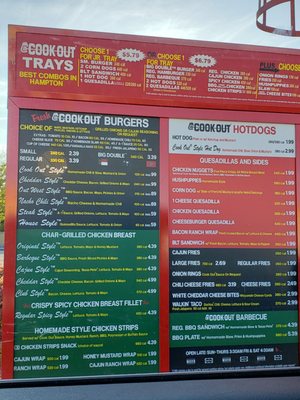 Menu photo 2 Cook Out Hampton, VA Menu photo 2 Cook Out Hampton, VA