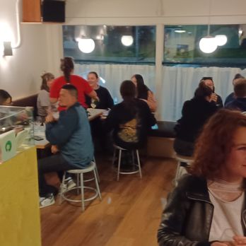 Village - Front room with DJ spinning records on opening night - Cafes Near Me - Vallejo, California