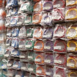 Cat6A Slim Ethernet Patch Cables in a variety of colors and a wide range of lengths