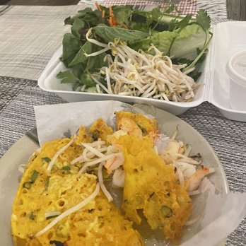 Pho Viet & Seafood - Crispy Vietnamese crepe (banx xeo) no pork. Yes, it's crispy - Vietnamese Near Me - Sugar Land, Texas Pho Viet & Seafood - Crispy Vietnamese crepe (banx xeo) no pork. Yes, it's crispy - Vietnamese Near Me - Sugar Land, Texas