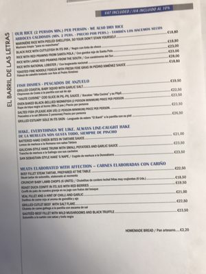 Menu photo 2 El Barril de las Letras Madrid, M Menu photo 2 El Barril de las Letras Madrid, M