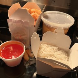 China Wok - Sweet and sour chicken (quart) and wonton soup (quart) about $15 for everything. Very Delicious! Best sweet and sour chicken.