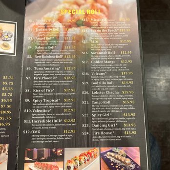 Mizu - Specialty sushi menu - Japanese Near Me - Savannah, Georgia