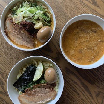 Chicago Ramen - Tsukemen and Spicy Red Miso Ramen with ajitama added - Ramen Near Me - Des Plaines, Illinois