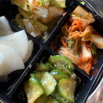 7 Japanese BBQ & Sushi - They give you a full tray of side dishes.  One is enough for 2 to 3 people. - Sushi Bars Near Me - Irvine, California