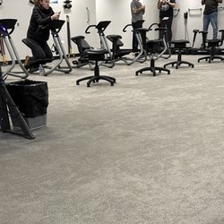 The main floorwith their stretching equipment