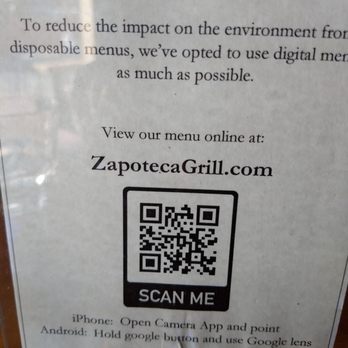Zapoteca - Menu qr code - Mexican Near Me - White Rock, British Columbia Zapoteca - Menu qr code - Mexican Near Me - White Rock, British Columbia