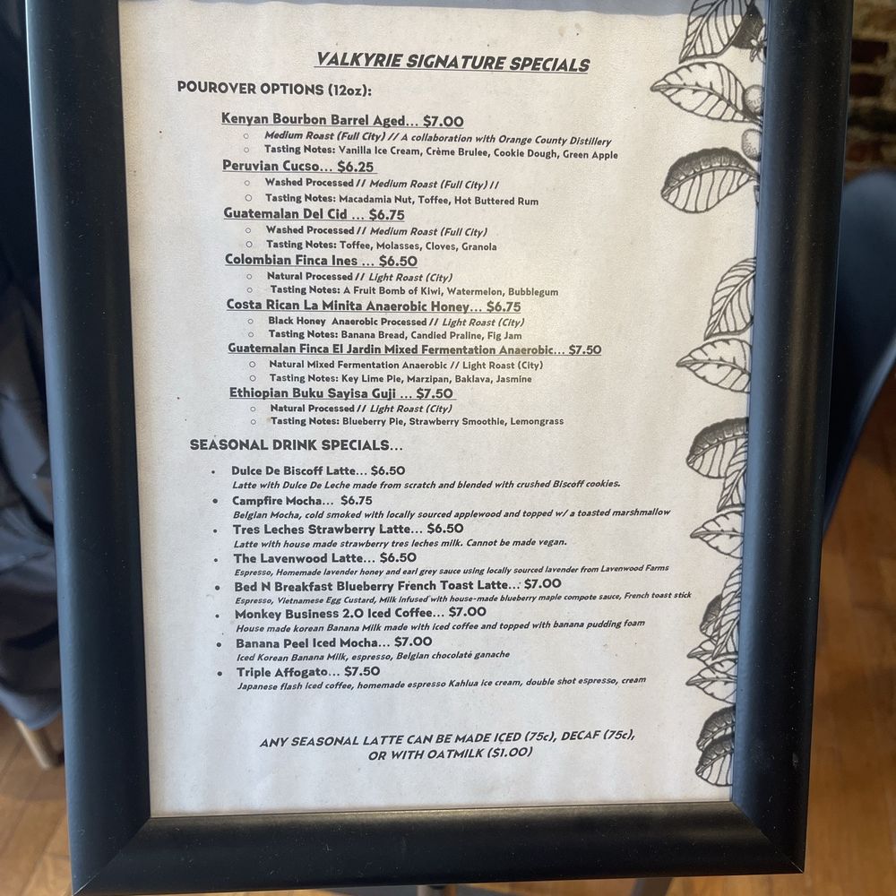 Seasonal menu Seasonal menu