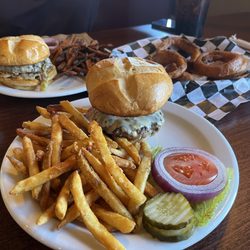 The Forks Mercantile and Saloon - Burger, Onion fries