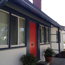 CertaPro Painters of Santa Monica - Dark trim over light body color makes a beautiful and dramatic statement on this Mar Vista home.