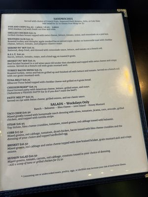 Menu photo 4 Hudson Seattle, WA