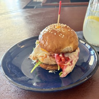 The Liberty Tavern - Mini Pesto chicken slider - Bars Near Me - Arlington, Virginia The Liberty Tavern - Mini Pesto chicken slider - Bars Near Me - Arlington, Virginia