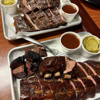 Maybells BBQ - 2 racks of ribs with delicious sauce and pickles. - Barbeque Near Me - Murrieta, California