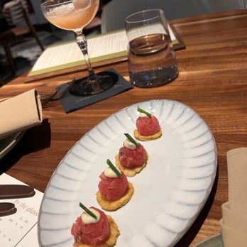 Chayote Barrio Kitchen - Tuna Tartare and lychee martini - Latin American Near Me - Winter Park, Florida