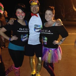 Don T Bui, MD - 2013 Halloween Electric 5K Run.  Marissa Link, Back Office Manager (Left) Jenna Williams, LVN (right)