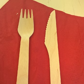 Le Marcounet - Silverware: Wooden spork and knife - French Near Me - Paris, 75 Le Marcounet - Silverware: Wooden spork and knife - French Near Me - Paris, 75