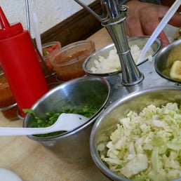 The condiments are here, but the meat doesn't need it! The condiments are here, but the meat doesn't need it!