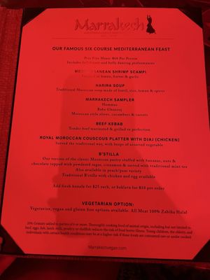 Menu photo 7 Marrakech Las Vegas, NV