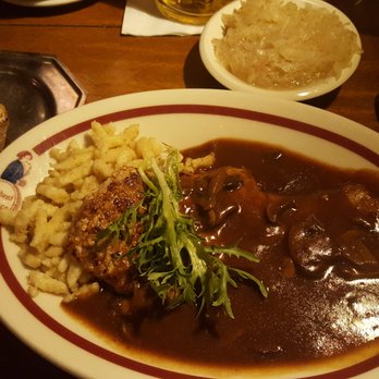 Student Prince - Jager Schnitzel with House Made Kraut and Spaetzel - German Near Me - Springfield, Massachusetts Student Prince - Jager Schnitzel with House Made Kraut and Spaetzel - German Near Me - Springfield, Massachusetts