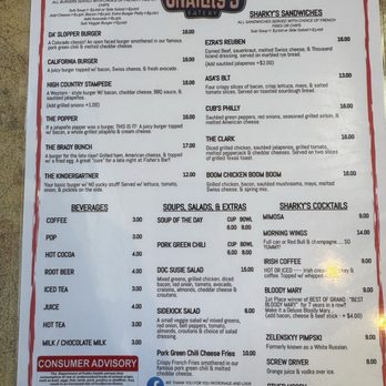 Sharky's Eatery - Lunch menu - Breakfast & Brunch Near Me - Fraser, Colorado
