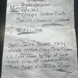 Inked IN Tattoos and Piercing - Aftercare Instructions for my Nipple Piercings.