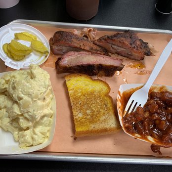 Pig In Pig Out - Rib Dinner with 'tater salad and asked beans - Barbeque Near Me - Wichita, Kansas Pig In Pig Out - Rib Dinner with 'tater salad and asked beans - Barbeque Near Me - Wichita, Kansas