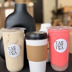 4/27/26 Watermelon milk tea w/lychee jelly, Hot Dirty Chai and Wintermelon milk tea!