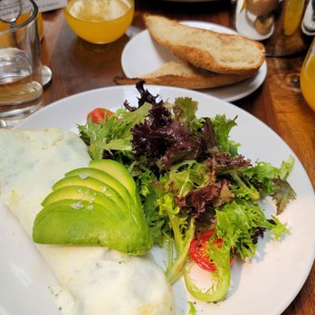 Sibling by Pushkin's - Goat cheese and arugula omelet with egg whites. - New American Near Me - Sacramento, California Sibling by Pushkin's - Goat cheese and arugula omelet with egg whites. - New American Near Me - Sacramento, California