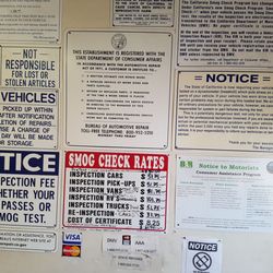 Emissions Test and Repair - Updates rates