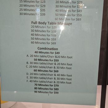Good Hand - Price list as of June 2022 - Massage Near Me - Roseville, California