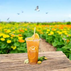 Yum Tea House - Signature Peach Kumquat Tea - - - Tra Hong Dao Xa Tac