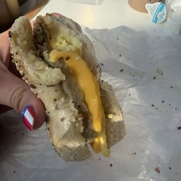 Nice soft bagel.