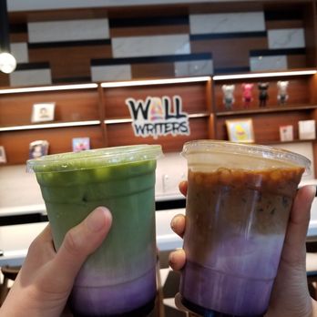 Wall Writers Coffee - Matcha Ube and Ube Latte - Coffee & Tea Near Me - Irvine, California Wall Writers Coffee - Matcha Ube and Ube Latte - Coffee & Tea Near Me - Irvine, California
