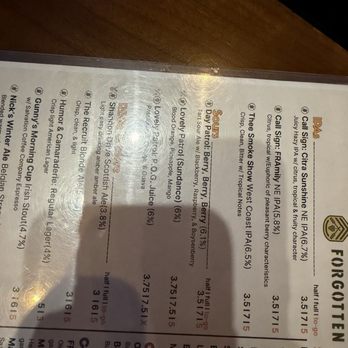 Forgotten Road Ale - Menu - Breweries Near Me - Greensboro, North Carolina