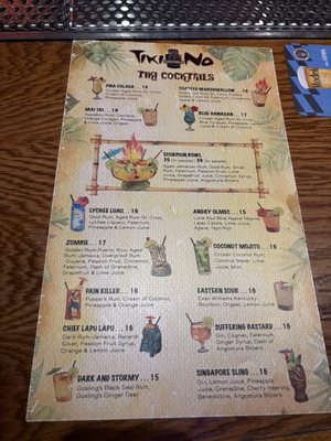 Menu photo 1 Tiki No North Hollywood, CA Menu photo 1 Tiki No North Hollywood, CA