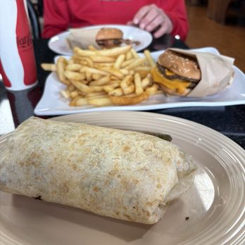 One Way Burgers - Double cheeseburger combo, California Burrito - Burgers Near Me - Upland, California
