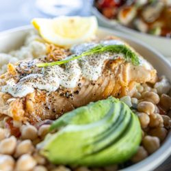 Mediterranean Salmon Bowl ($28)