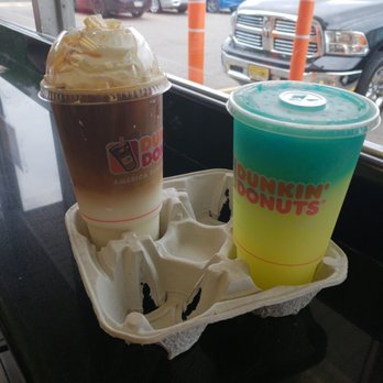 Dunkin' - a cup of coffee and a drink on a tray - Donuts Near Me - Philadelphia, Pennsylvania Dunkin' - a cup of coffee and a drink on a tray - Donuts Near Me - Philadelphia, Pennsylvania