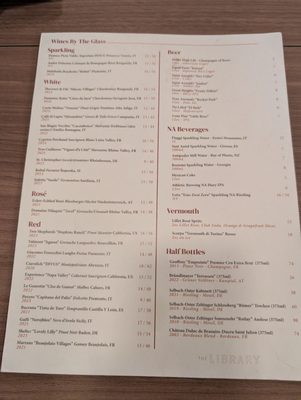Menu photo 3 The Library Houston, TX