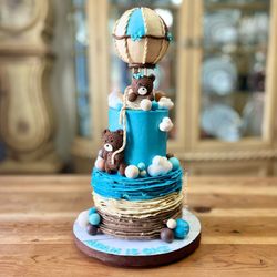 Sweet Fusion Bakery & Events - Teddy bear baby shower cake