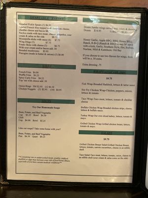 Menu photo 1 Buddy's Log Cabin Family Restaurant Pine Grove, PA