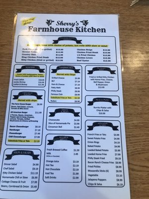 Menu photo 1 Sherry's Farmhouse Kitchen Sallisaw, OK