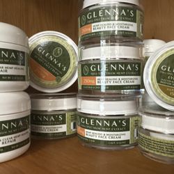Glenna’s CBD & Spa - Clear Complexion and Even Skin, Soothe Sunburn, Anti-Aging Moisturizing Face and Eye Creams