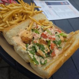 Fried shrimp po boy Fried shrimp po boy