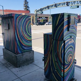Vortex Art - View from shade side of Vortex Art. - Public Art Near Me - Hayward, California Vortex Art - View from shade side of Vortex Art. - Public Art Near Me - Hayward, California