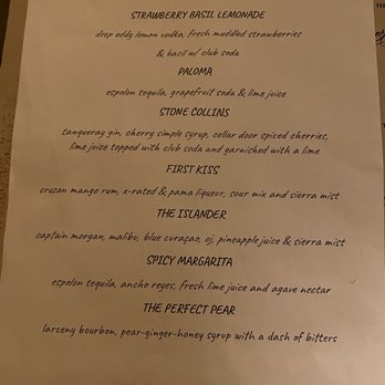 The Stone Cellar - Cocktail menu - Seafood Near Me - Altoona, Pennsylvania The Stone Cellar - Cocktail menu - Seafood Near Me - Altoona, Pennsylvania