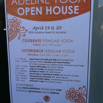 Adeline Yoga Studio - Free sat 4/20/13 - Yoga Near Me - Berkeley, California