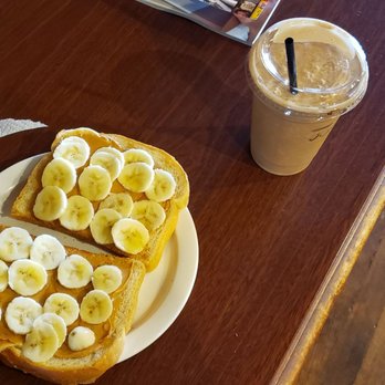 Vibe Coffee - Peanut butter and banana toast with a peanut butter, espresso smoothie - Coffee & Tea Near Me - Elizabethtown, Kentucky