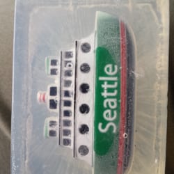 Magnolias - The store sells neat nic-nacs like this glycerin soap bar with a Seattle Ferry magnet in the center. Great keepsake!